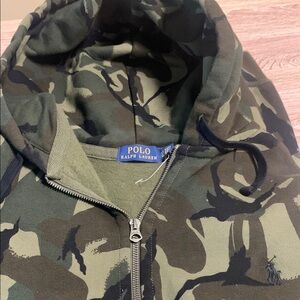 Ralph Lauren Green Camouflage Zip-Up Hoodie